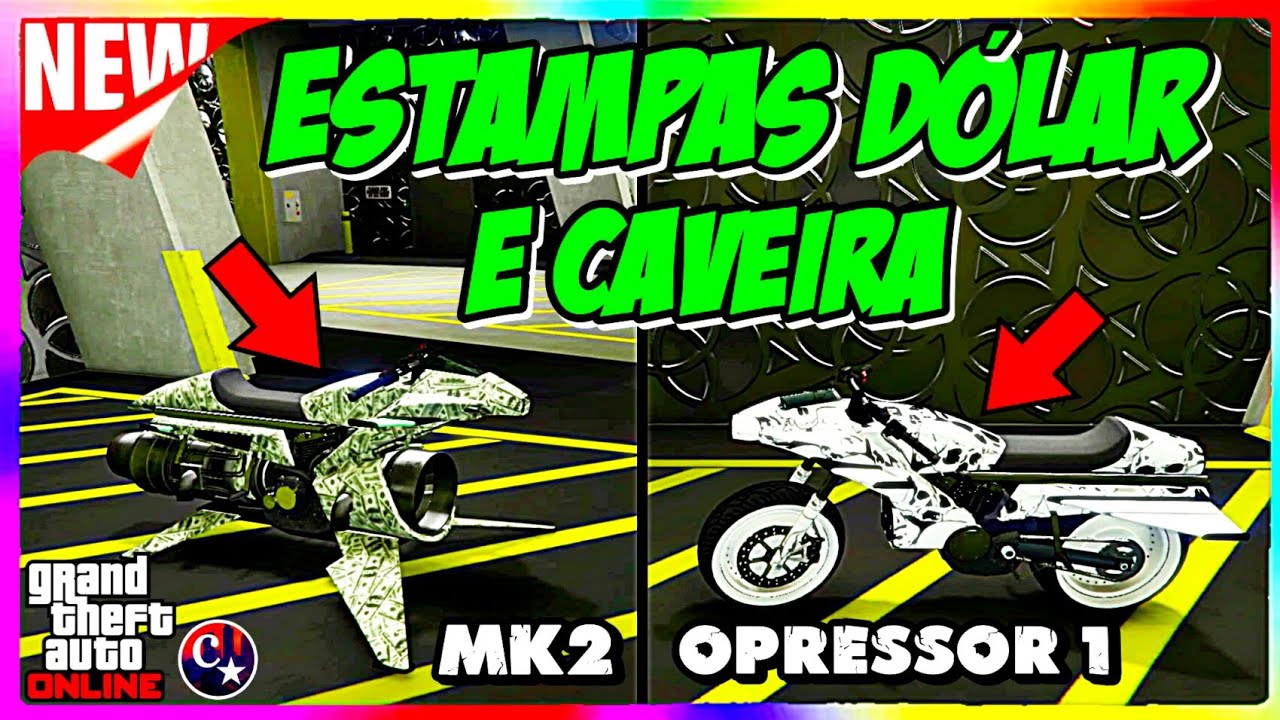 **NOVO** COLOCAR ESTAMPAS DÓLAR E CAVEIRA NA MK2 E OPESSOR 1/INSANO/GTA5 ONLINE/VERSÃO 1.46