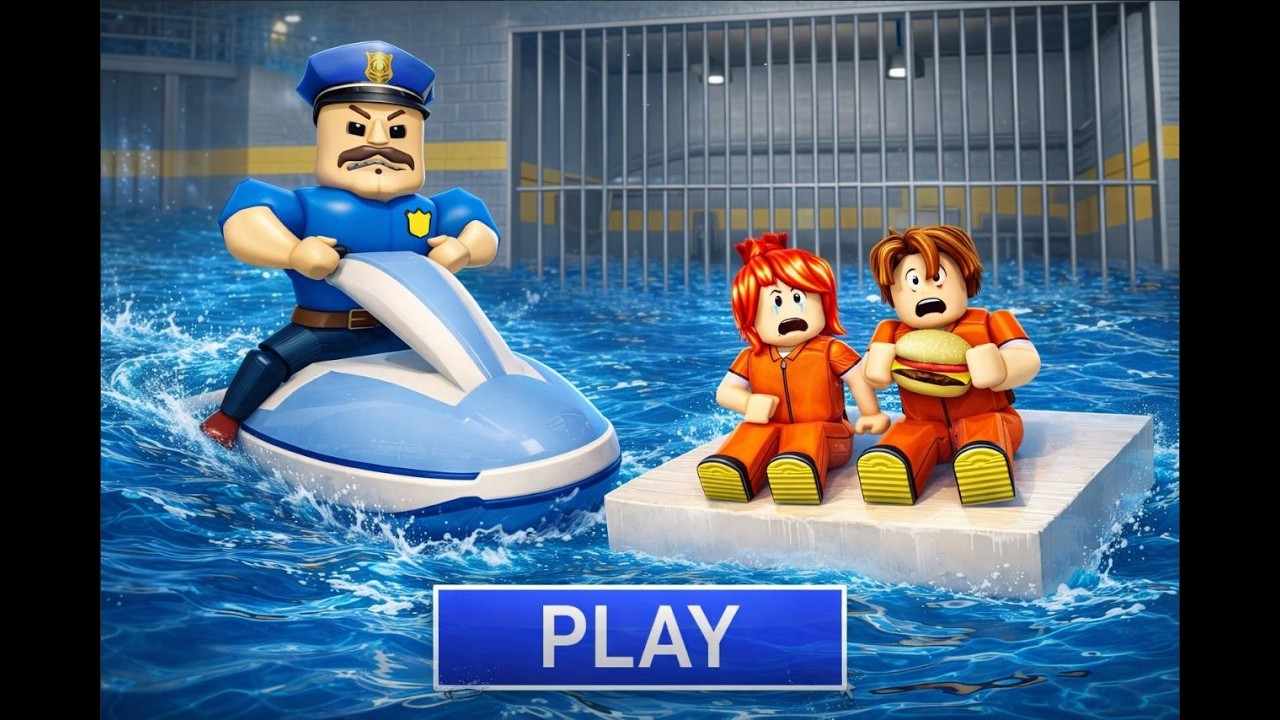BABYBACON VS WATER BARRY PRISON RUN #shorts #roblox #water #viral