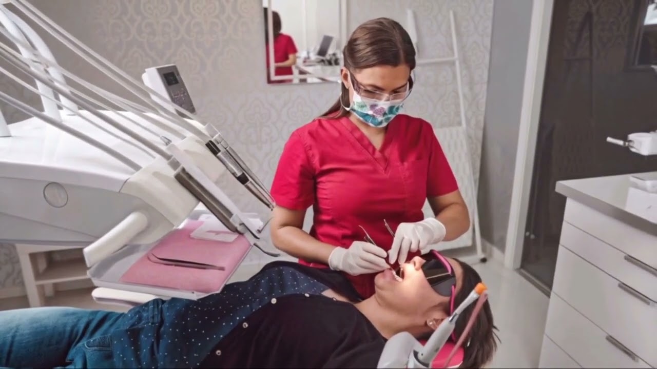 Dental exam scene