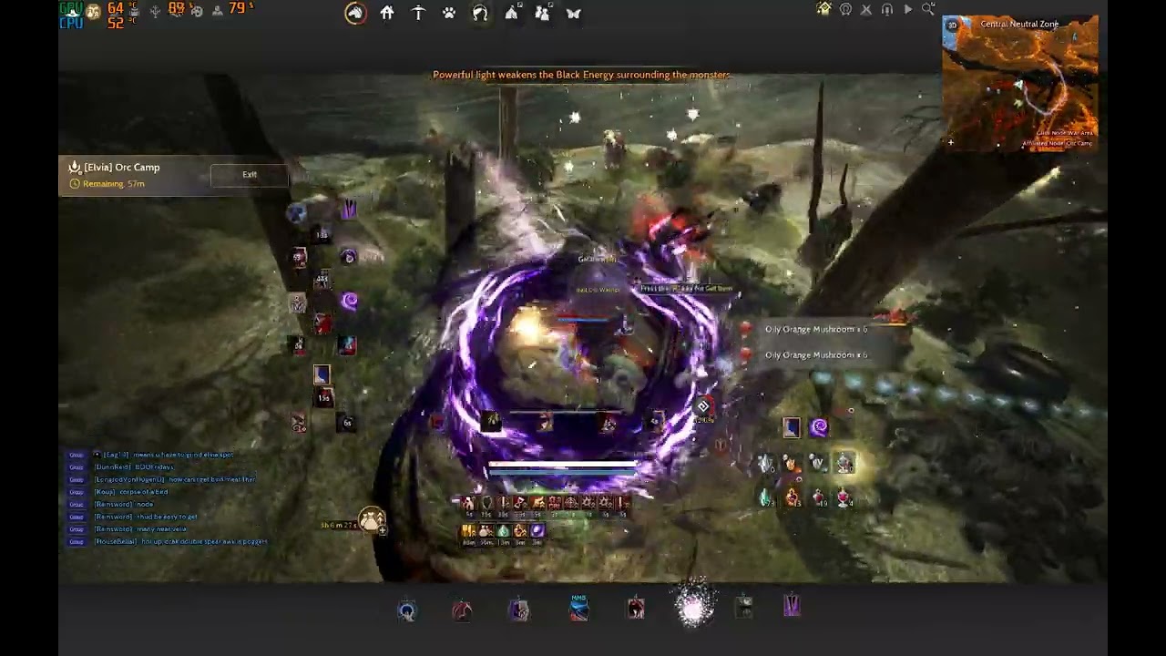 BDO | 283/285/339K Sorceress awakening orc marni room 18.2k/hr 3 weapons