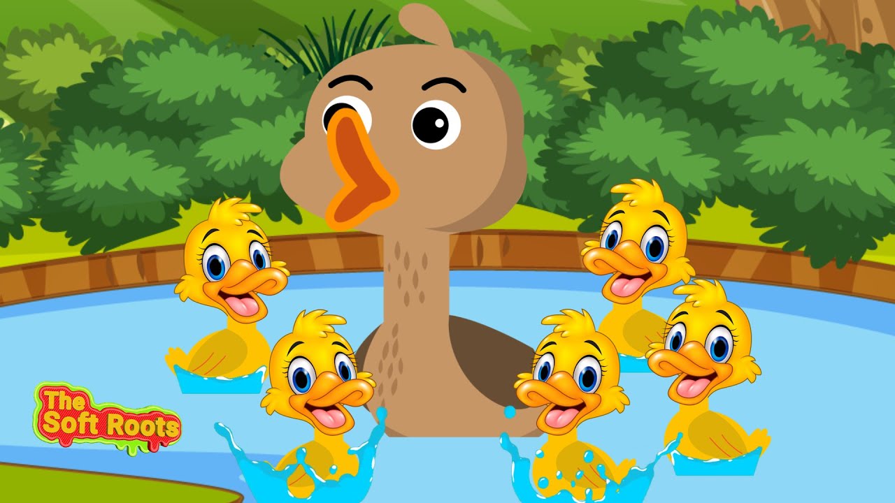 Five Little Ducks (Kids Songs) The Soft Roots -  Nursery Rhymes & Kids Songs | Kids Poems | Cartoons