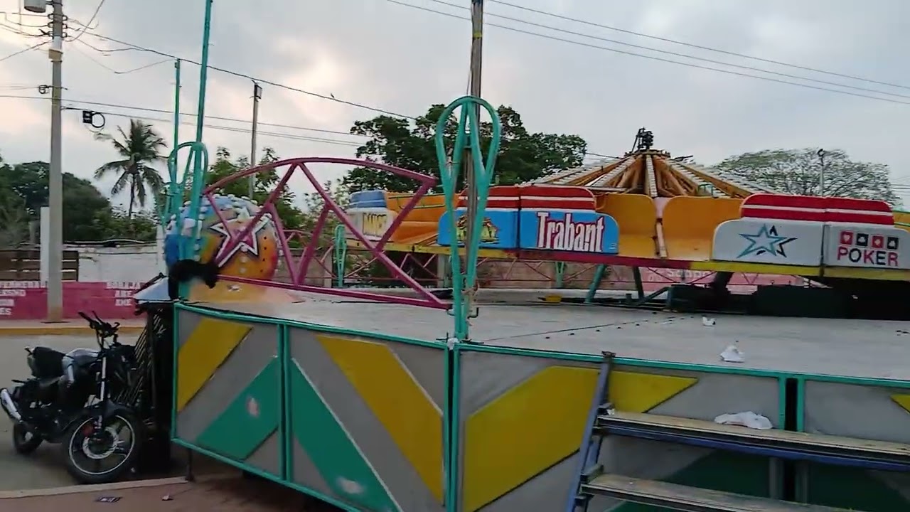 La feria  ya esta casi instalada completamente en el peligroso campo pumas