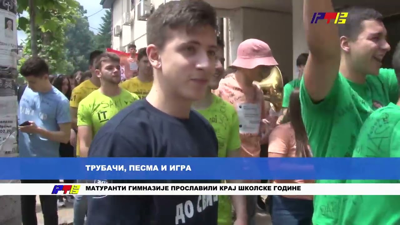 Maturanti vranjske Gimnazije slavili kraj školske godine / RTV Vranje / 24. 05. 2024.