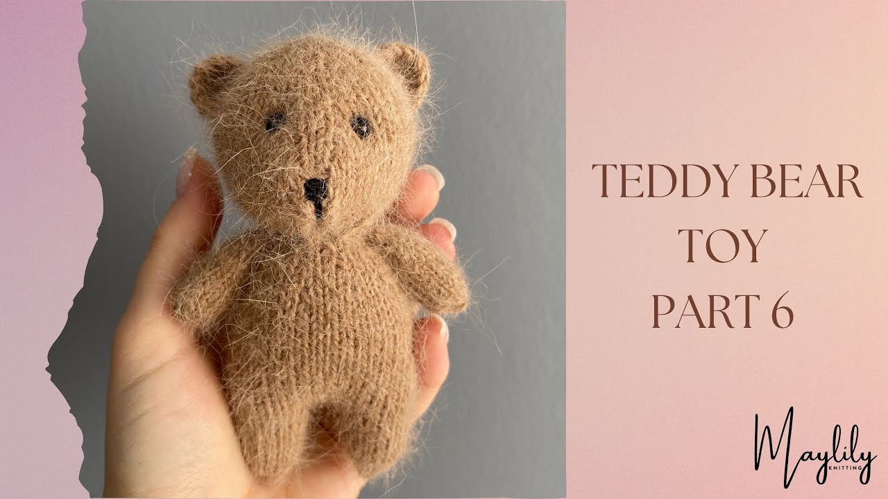 Baby toy: Knitting cuddly companions. Teddy Bear. Part 6 - hands. Free pattern step by step.