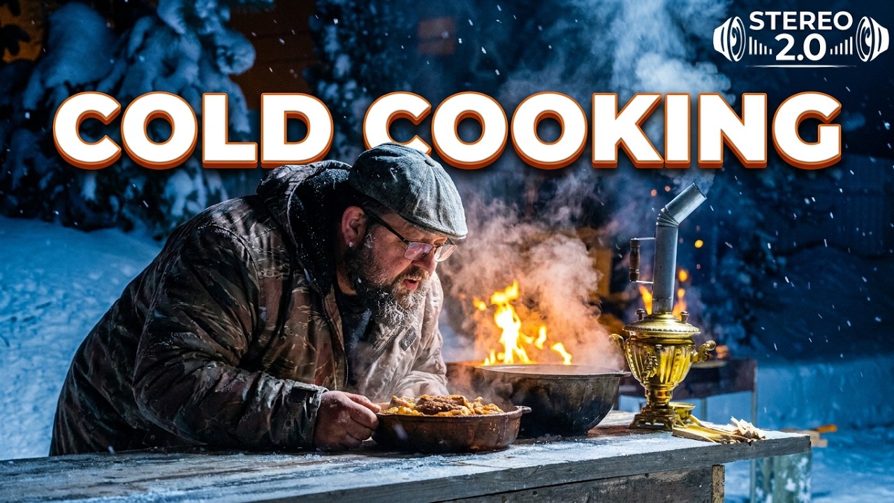Extreme cold. Night. Cooking.