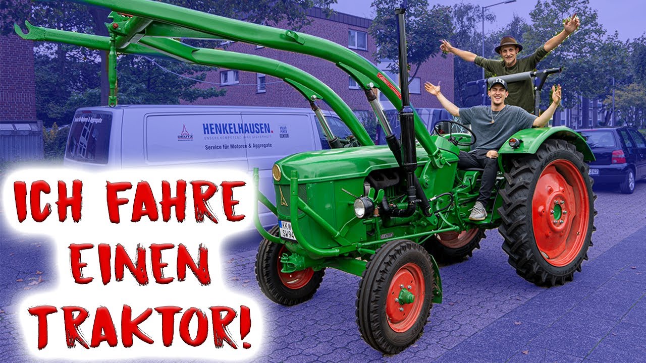 Ich fahre das erste Mal einen Traktor!