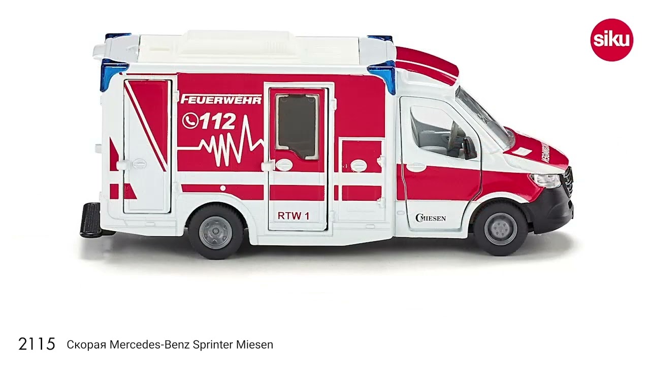 Модель автомобиля Siku Скорая Mercedes-Benz Sprinter Miesen, 1:50