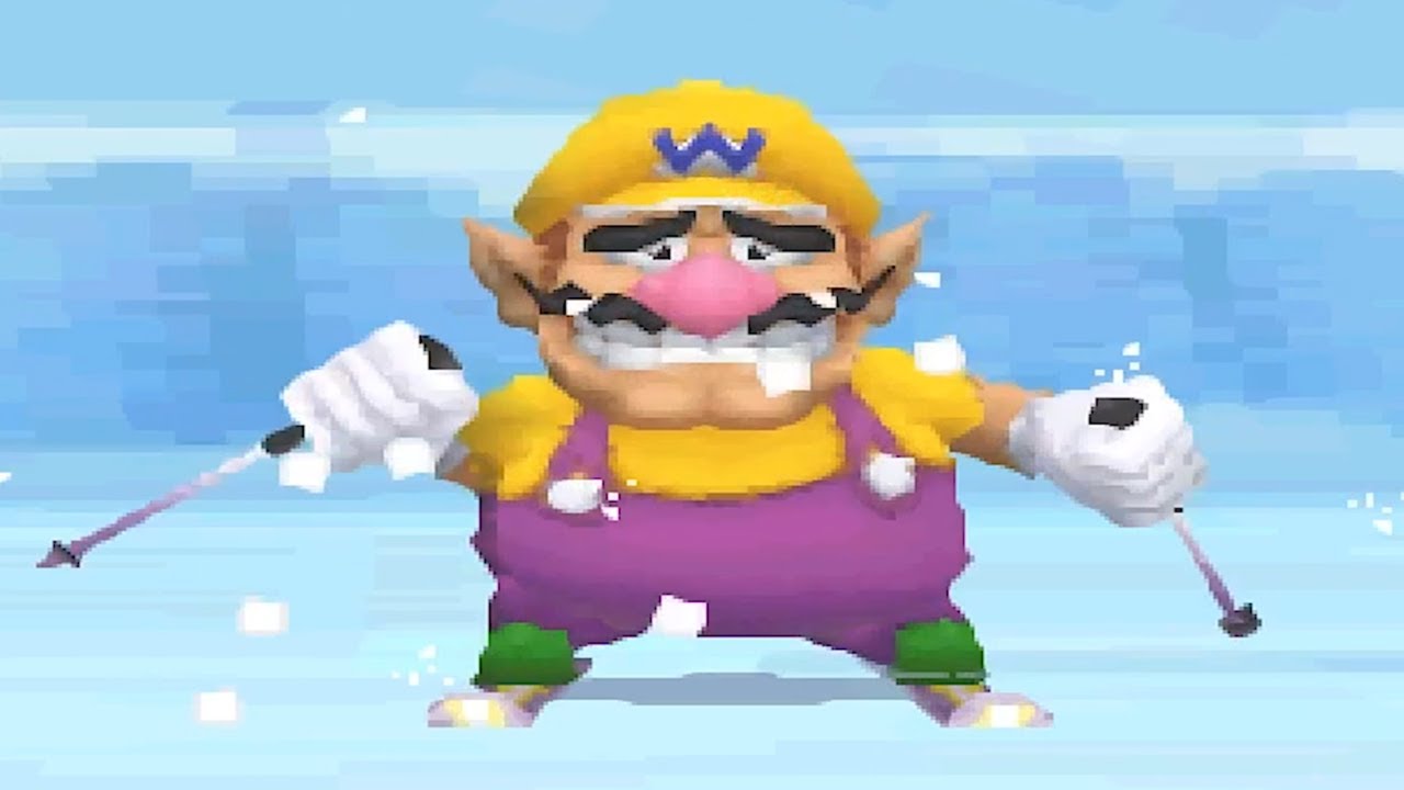 Mario & Sonic at the Olympic Winter Games (DS) - All Characters Ski Cross Racing Gameplay