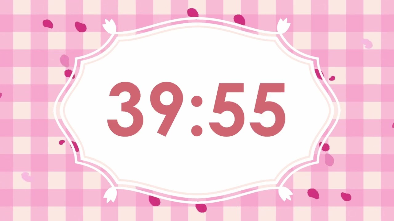 50 Minute Countdown Timer💖I Cute Timer I Deep Focus I No Music 🔕 I Alarm On ❤️ADHD Focus