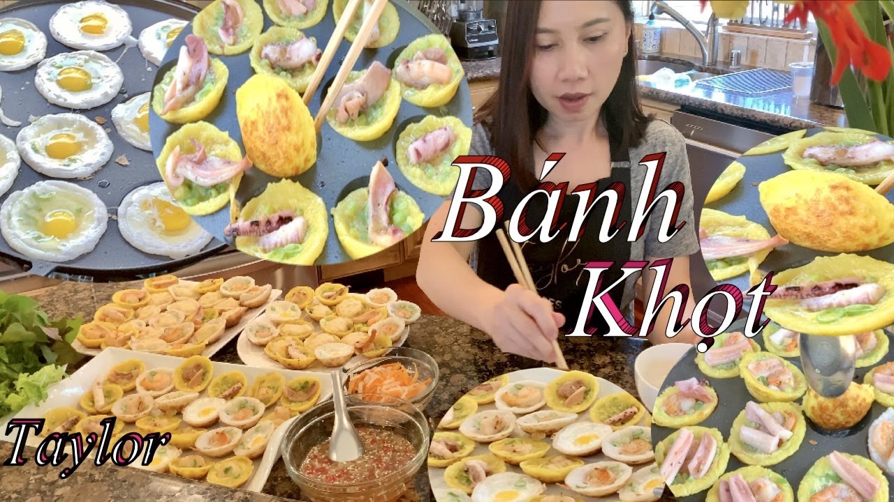 Bánh Khọt - Cách Làm Bánh Khọt Rất Giòn Thơm Ngon Ăn Hoài Không Ngán - DIY Vietnamese Mini Pancakes