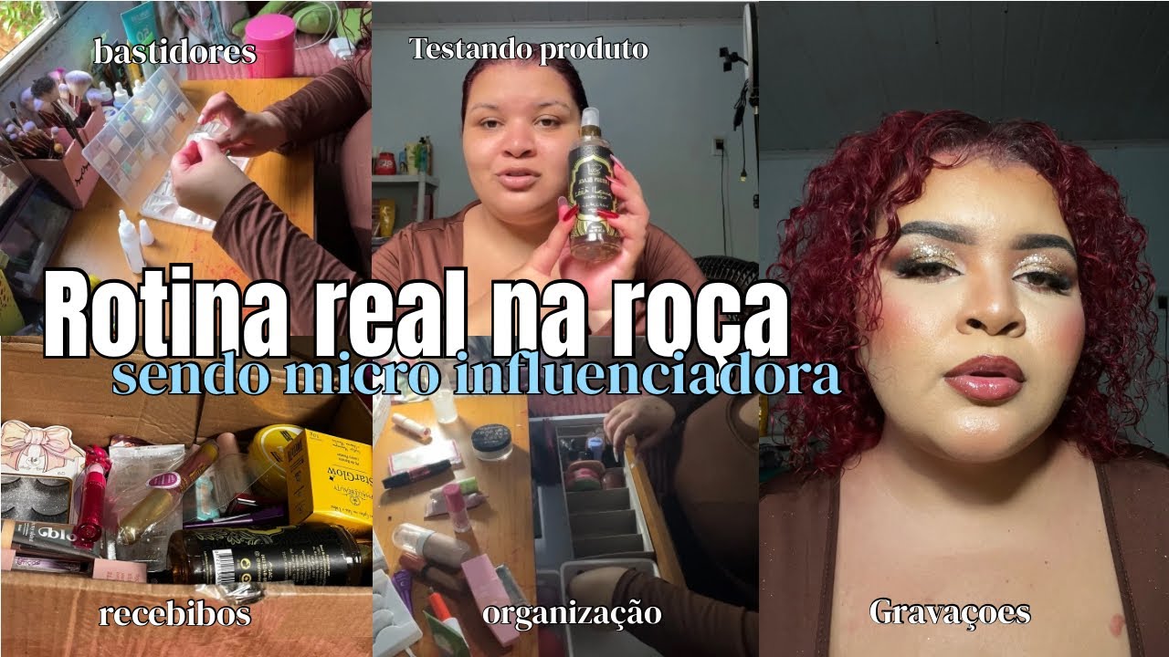 Vlog Rotina Real Sendo Micro Influenciadora gravações + recebidos + bastidores 
