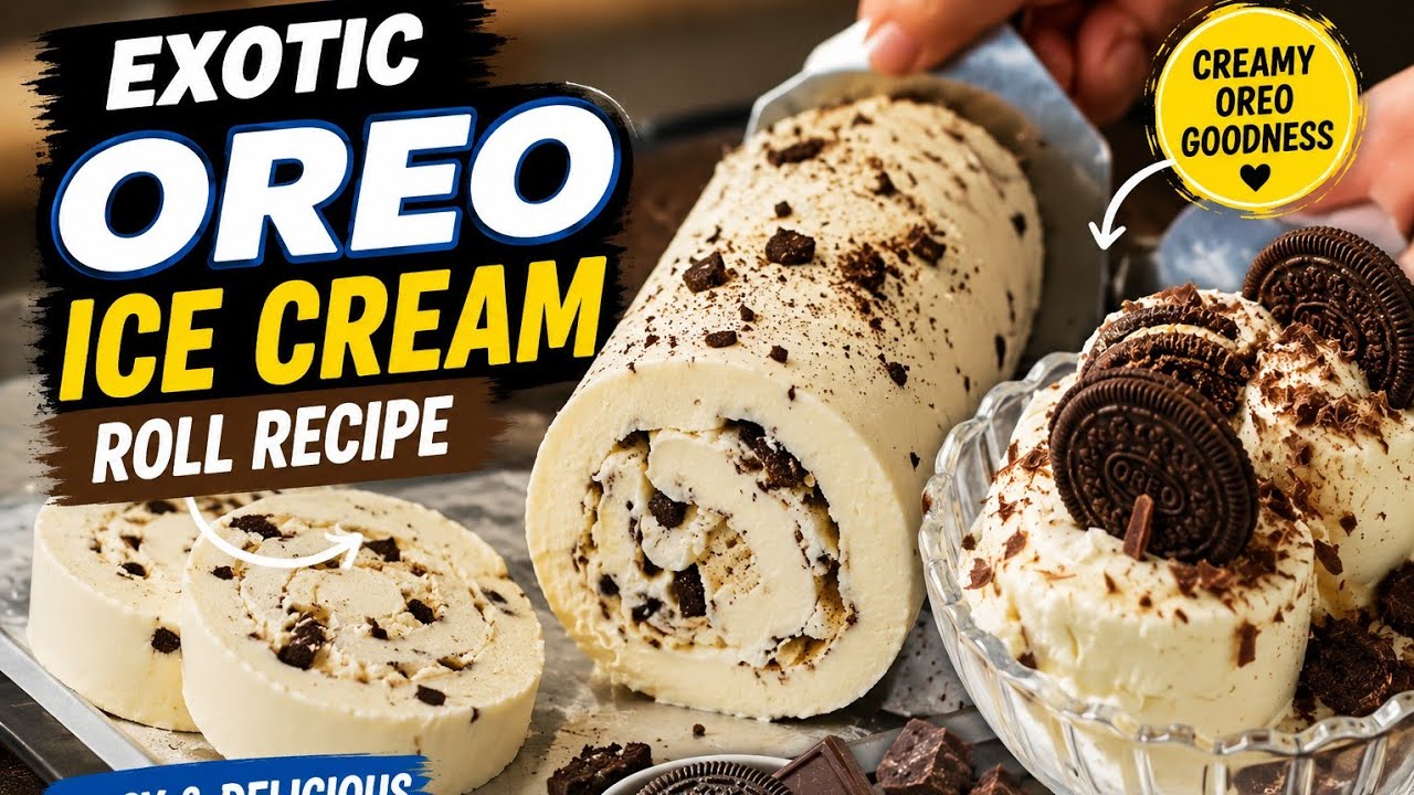 Exotic Oreo roll ice cream घर पर रोल् आइसक्रीम कैसे बनाएं, किसी फैंसी उपकरण की आवश्यकता नहीं 