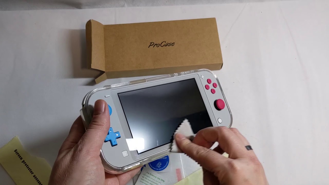 Amazon UnBoxing and installing ProCase Nintendo Switch Lite with Tempered Glass Screen Protectors