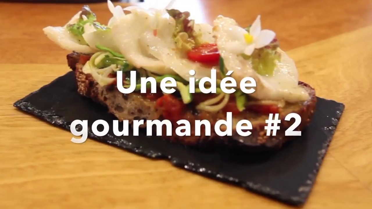 Tartines de légine australe aux légumes verts