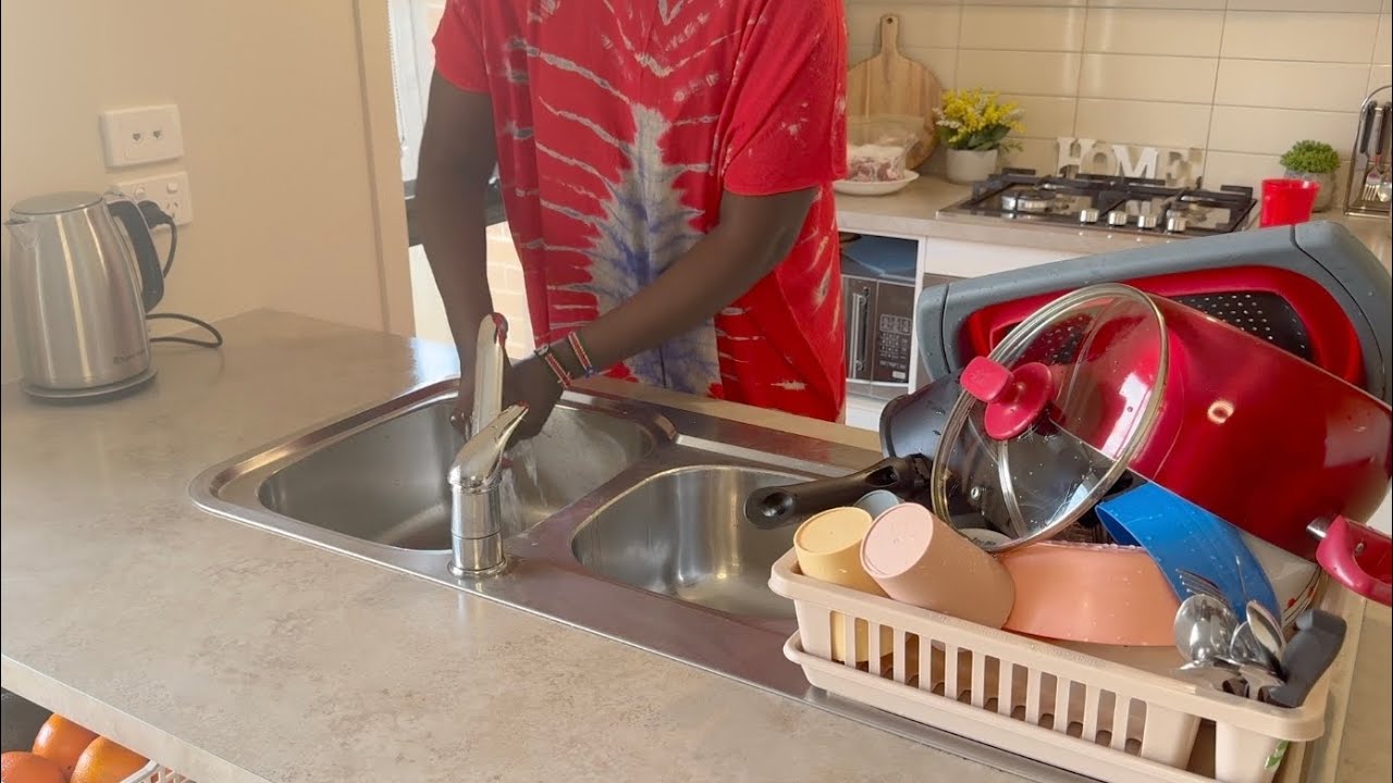 Cook, Clean & Tidy the Kitchen with Me + Sausage Fried Rice Recipe