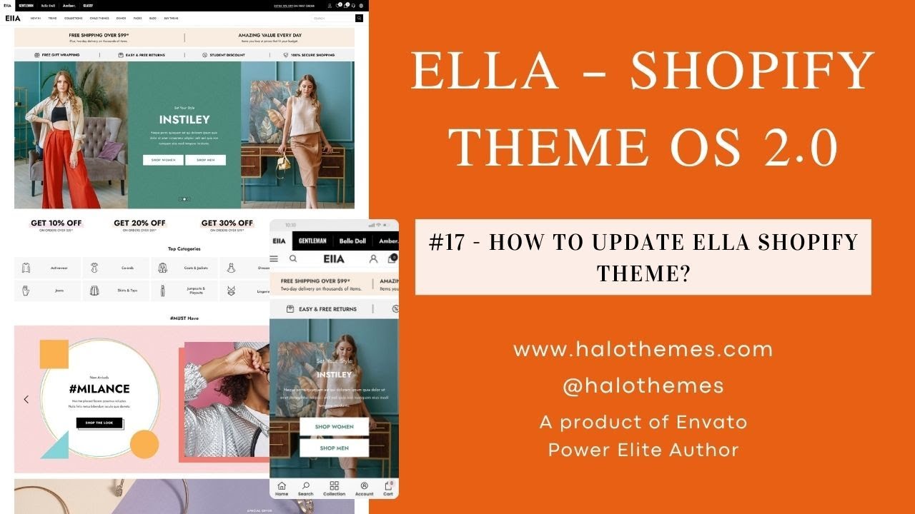 Как обновить тему Ella Shopify?