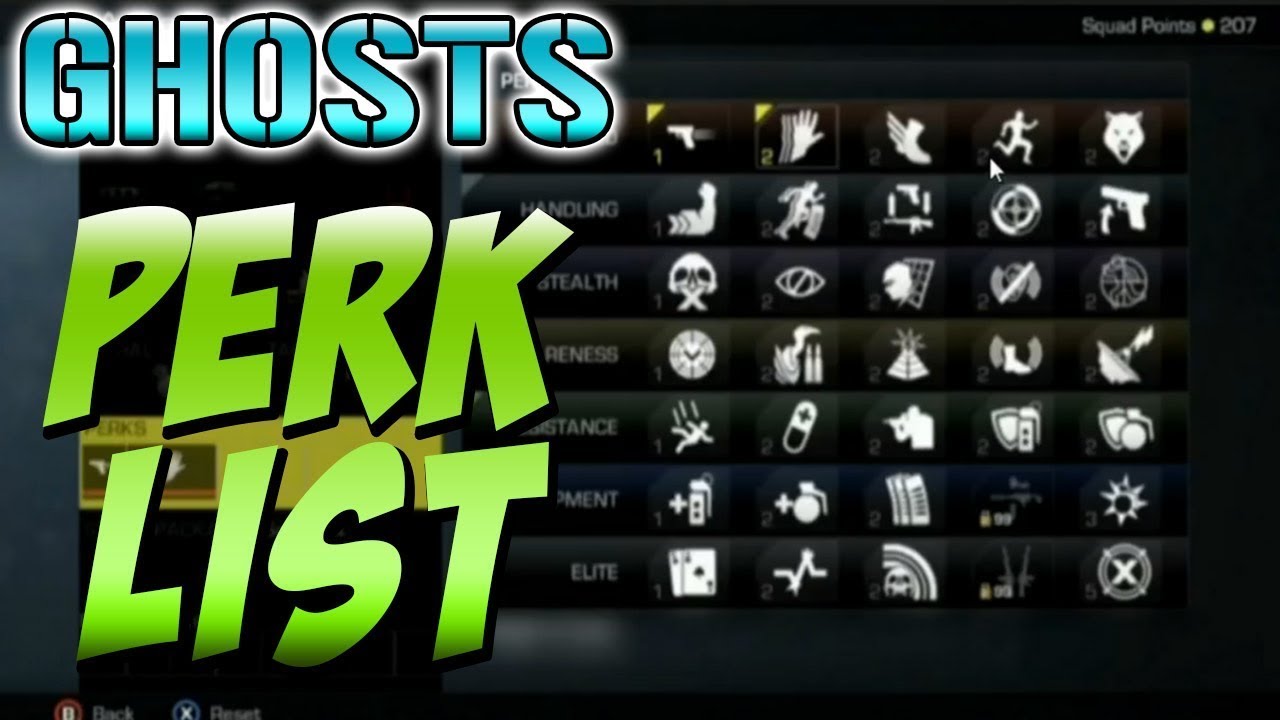شرح بيركات كود قوست / COD GHOST