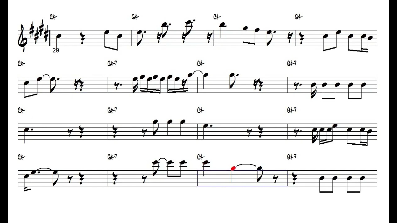 Fallin  Alicia Keys Alto Sax