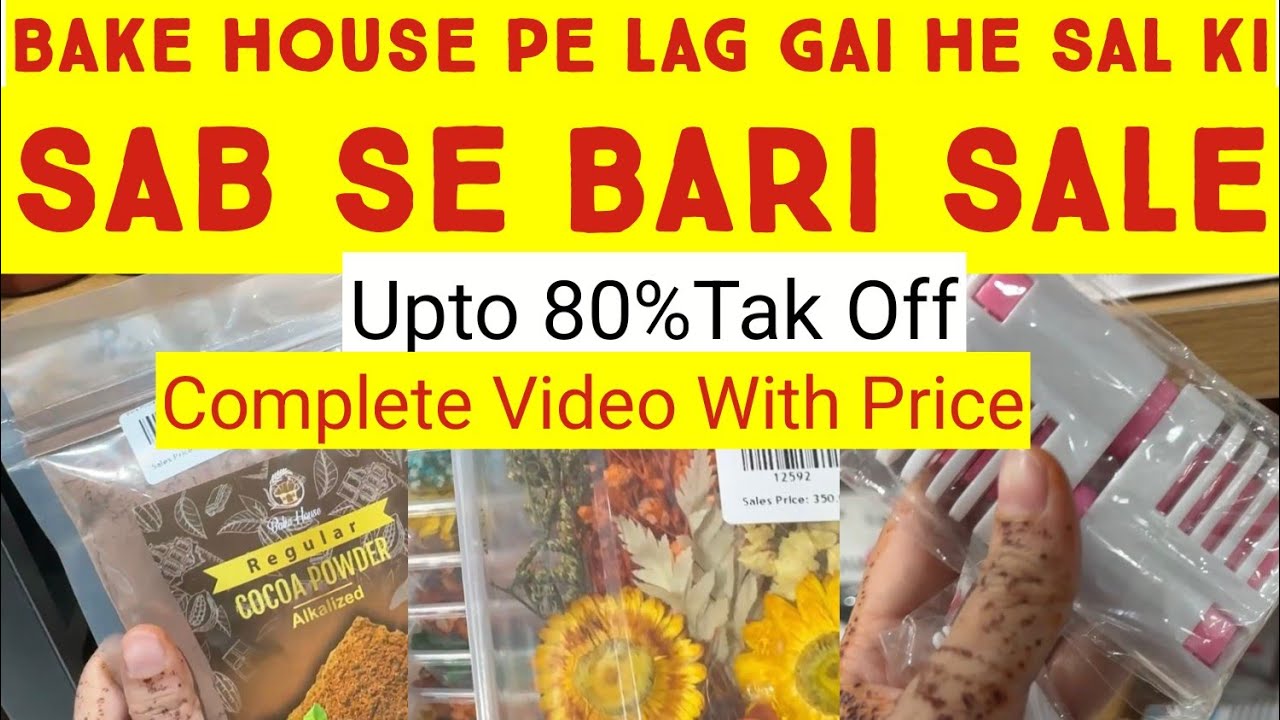 Bake House Outlet MEGA SALE🥳| Sal Ki Sab Se Bari Sale Upto 80%Tak Discount|Bake houseClearance Sale 