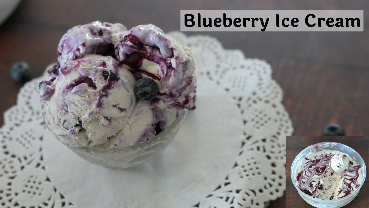 Natural  Blueberry Ice Cream Recipe | Creamy Blueberry Ice Cream | Homemade Blueberry Ice Cream