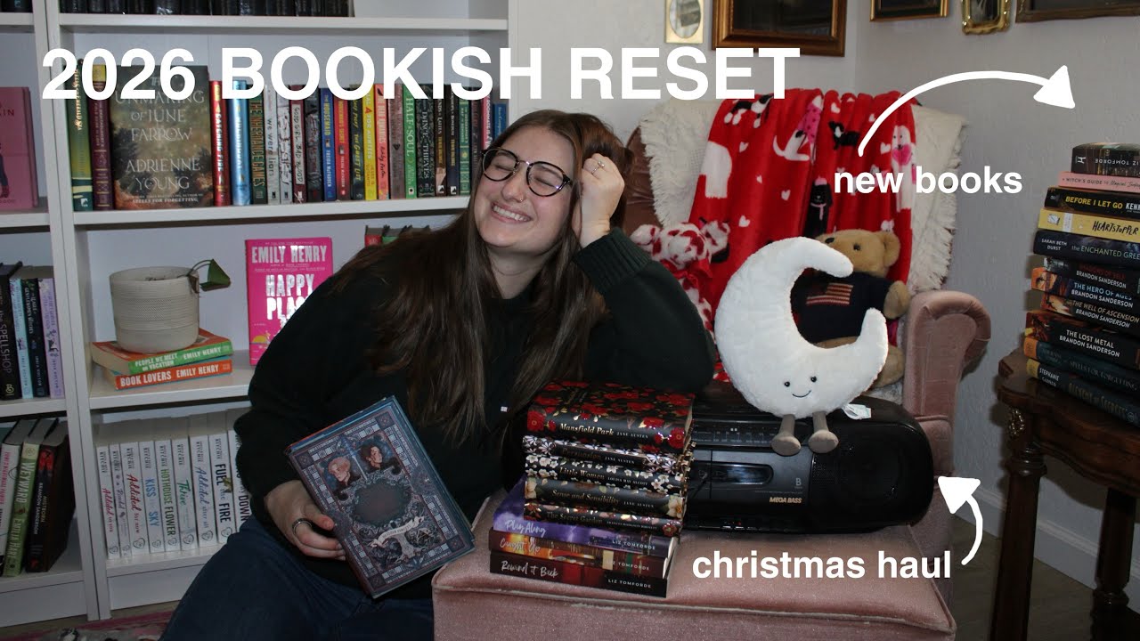 BOOKISH RESET VLOG 📖🌙 | christmas haul, reading journal set up, first read of the year 