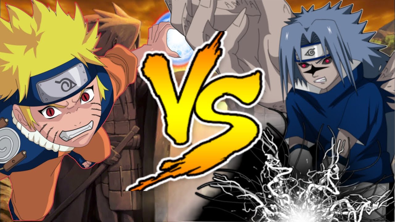 NARUTO(kyubi mode) VS SASUKE(cursed mark) - NARUTO SHIPPUDEN ULTIMATE NINJA 5 (PS2)