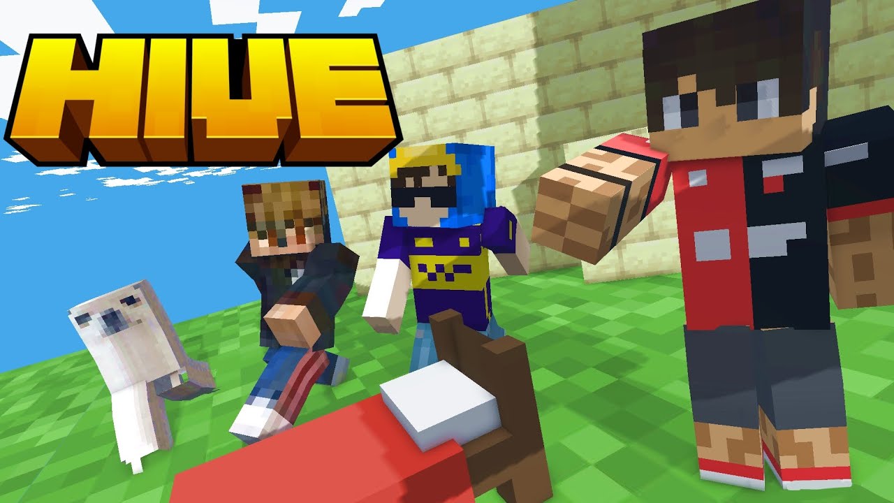 Jugando BedWars con mis amigos en The Hive