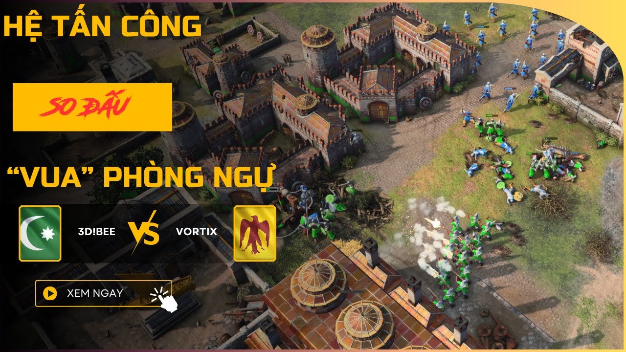 Siêu Tấn Công Vortix  đối đầu với 3D!Bee - Dị nhân của AOE4 | ClearMan