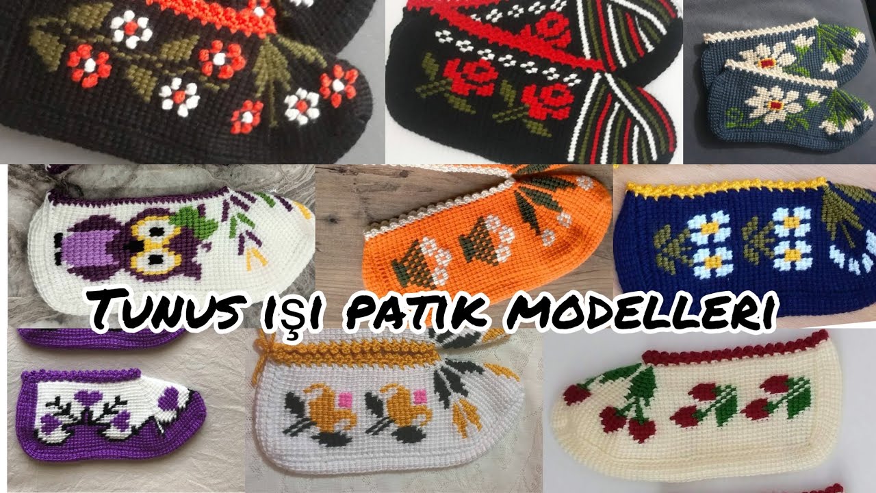 Tunus işi patik modelleri | Birbirinden güzel Tunus işi patik modelleri 🌸🥰