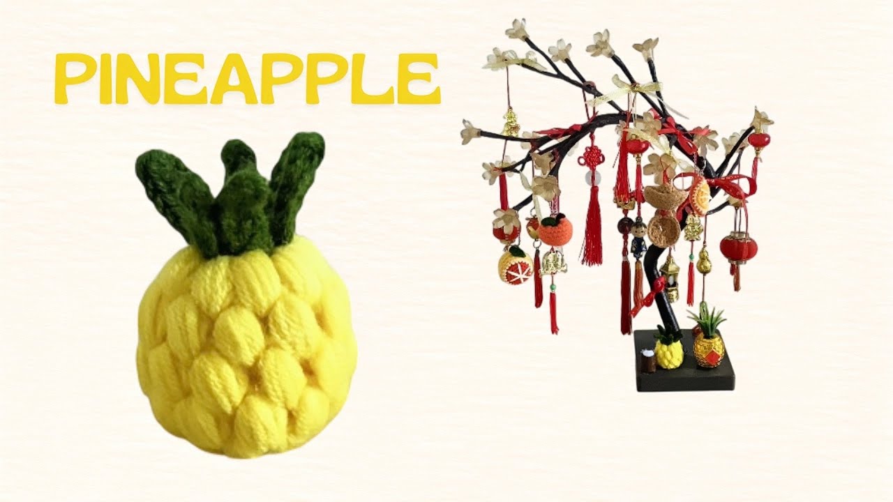 Crochet Pineapple | Handmade Miniature | DIY | LovelyJovelle