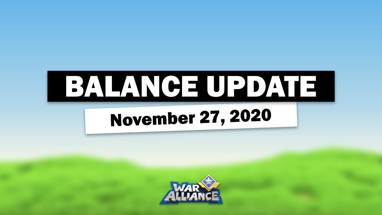 Balance Update Preview: November 27, 2020