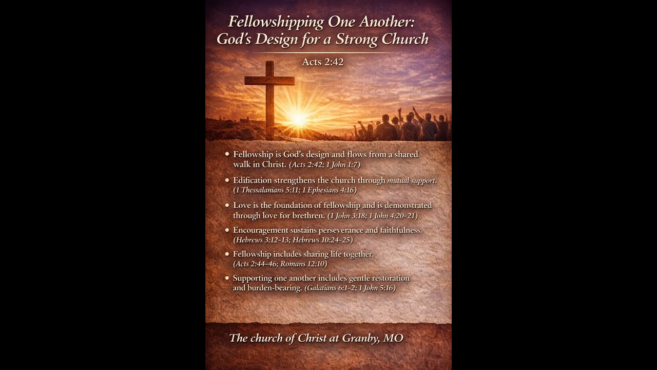 Fellowshipping One Another Gods Design for a Strong Church