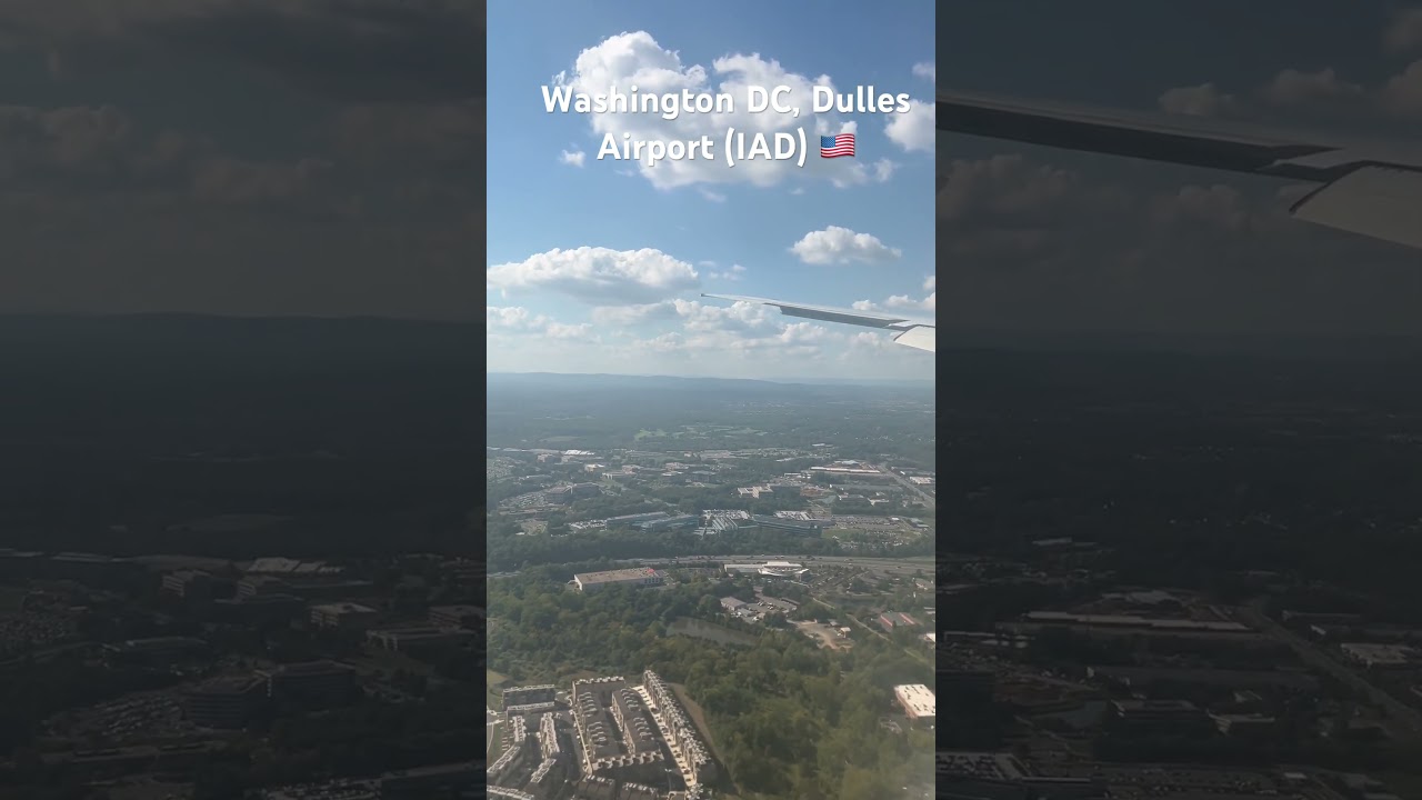 Final approach to Washington DC Dulles Airport 