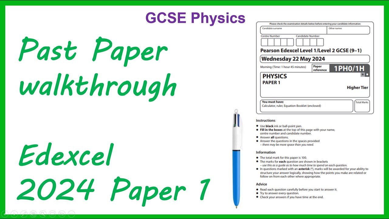 Разбор первого экзаменационного задания по физике Edexcel GCSE 2024.
