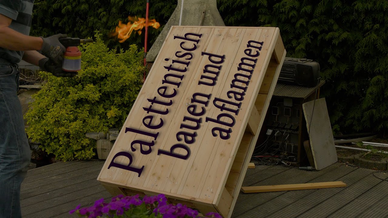 Gartentisch aus Paletten bauen