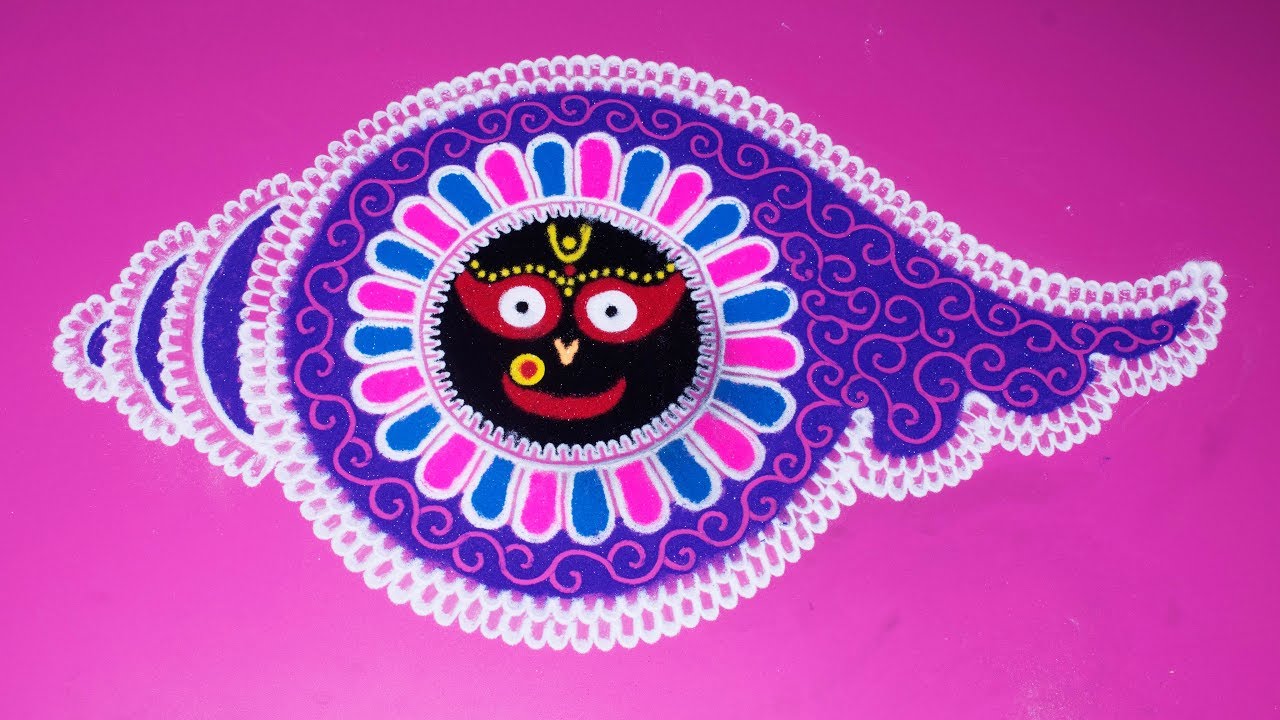 Jagannath Face with rangoli | Kartika Purnima | Art with Creativity 303