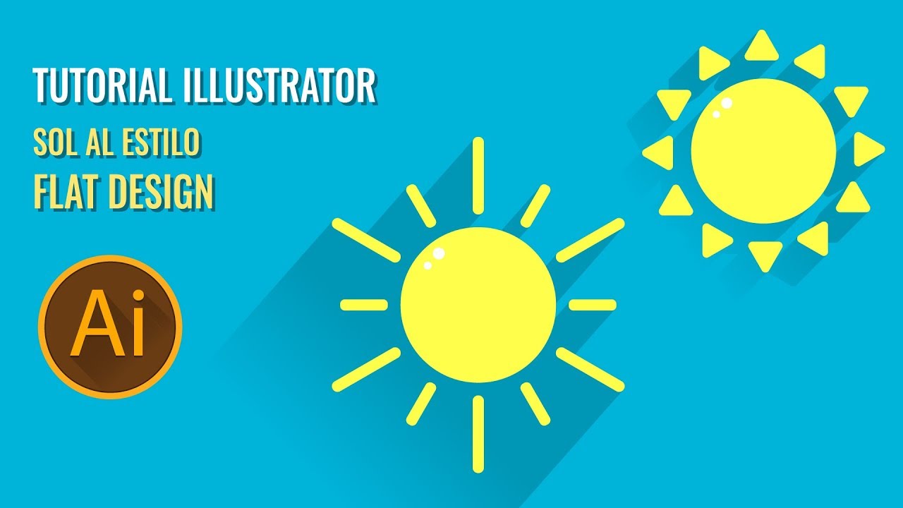 Tutorial illustrator 07: icono de un sol