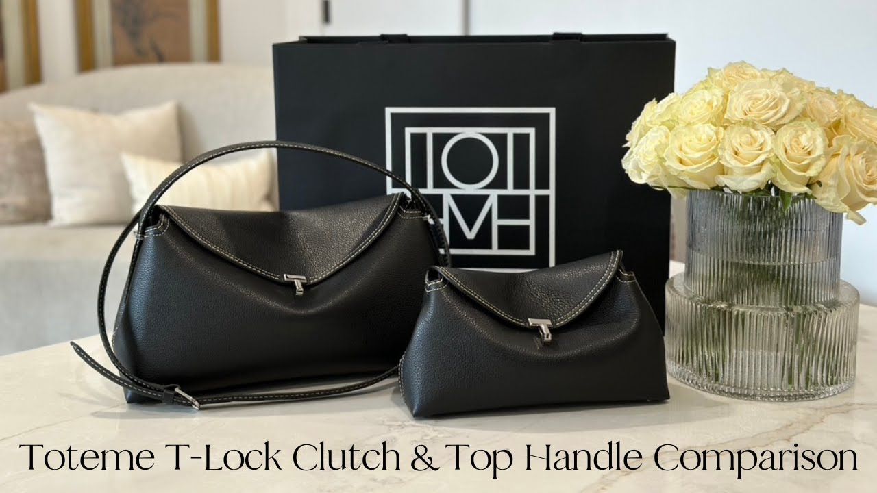 Toteme T-Lock Clutch and Top Handle Bag Comparison