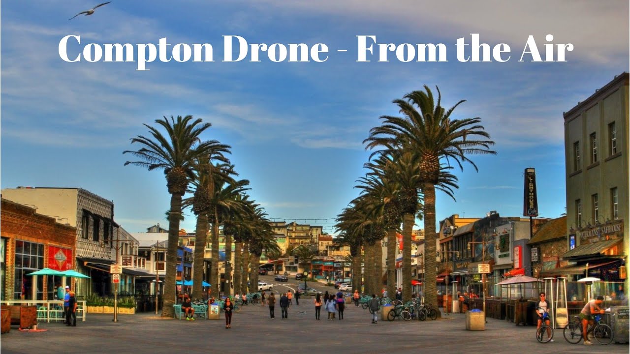 Compton California Drone video cruise around the town from the air!