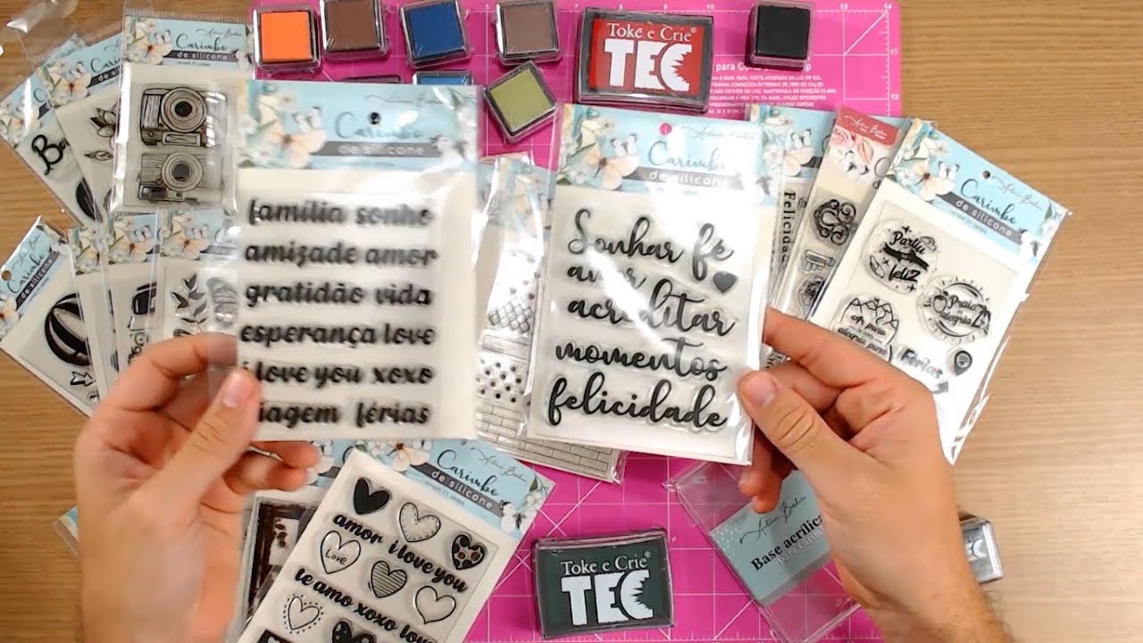 Aprenda trabalhar com os Carimbos de Silicone | TENDA DO SCRAP | DEIXE O EU LIKE