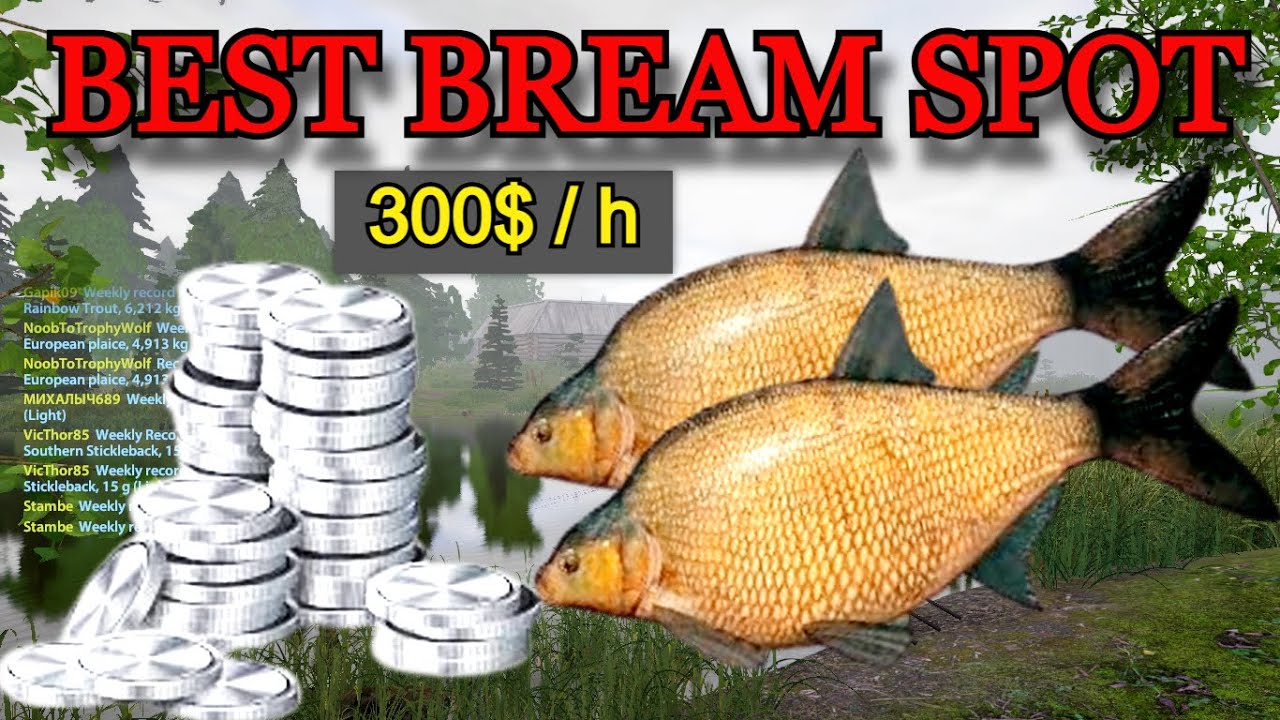 Russian Fishing 4 (RF4) ACTIVE BREAM SPOT ON OLD BURG LAKE! +no PVA