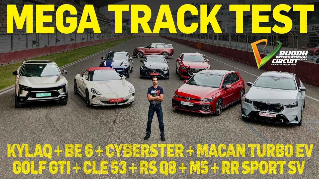 Testowane na torze: Kylaq, GTI, M5, Cyberster, BE 6, CLE 53, RS Q8 Performance, RR Sport SV, Maca...
