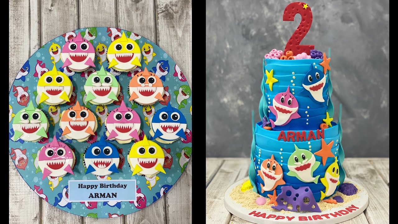 Baby Shark CupCakes | Baby Shark Cake