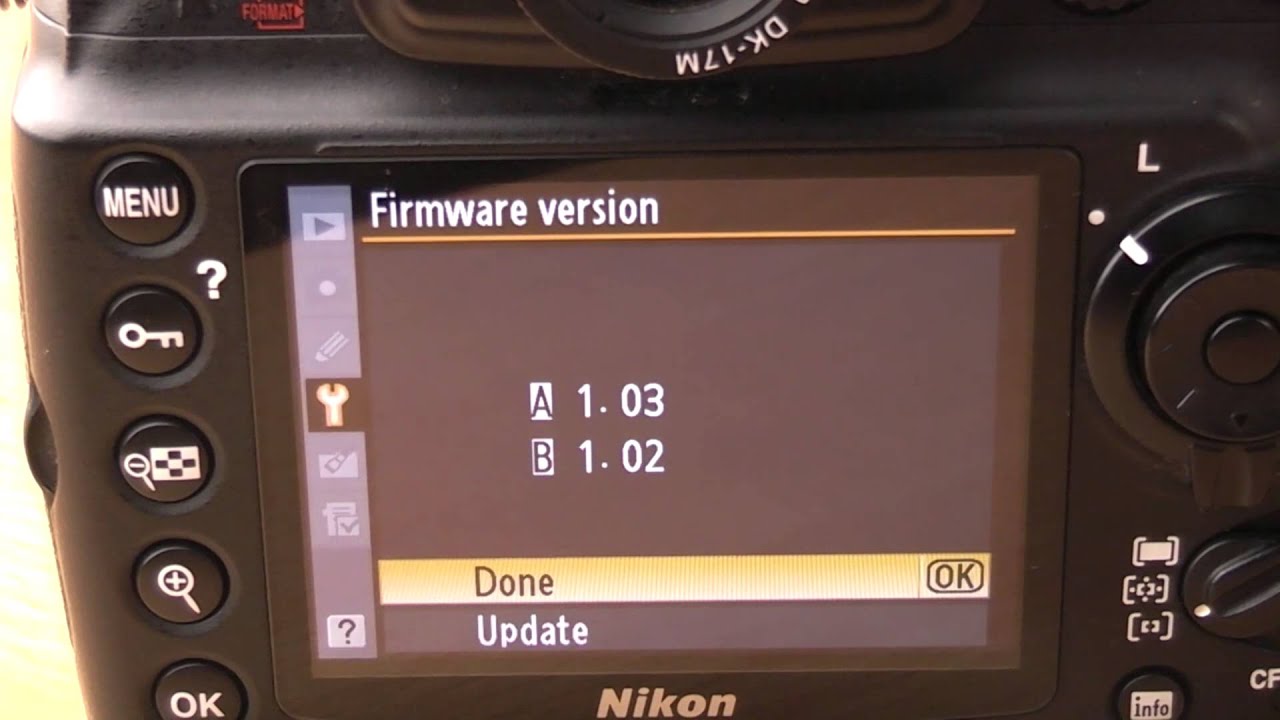 Nikon D700 firmware update 1.04 walkthrough