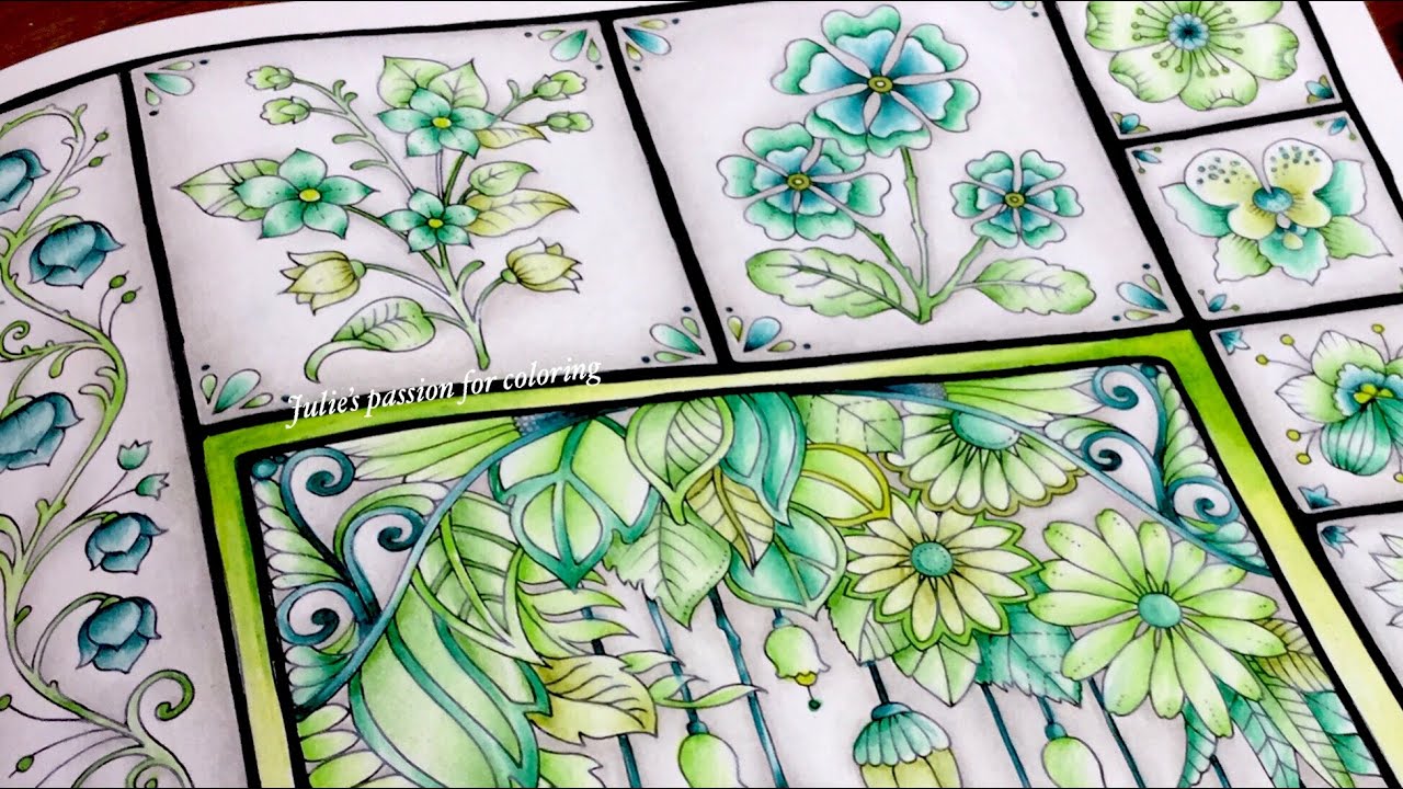 WORLD OF FLOWERS by Johanna Basford - prismacolor pencils - color along