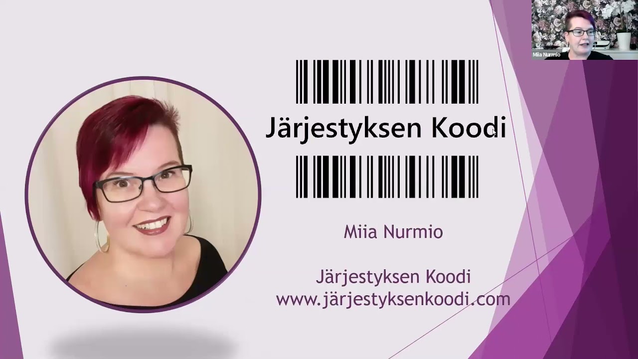 Verkkoluento: J&auml;rjestyksen koodi. Luennoitsijana Miia Nurmio.