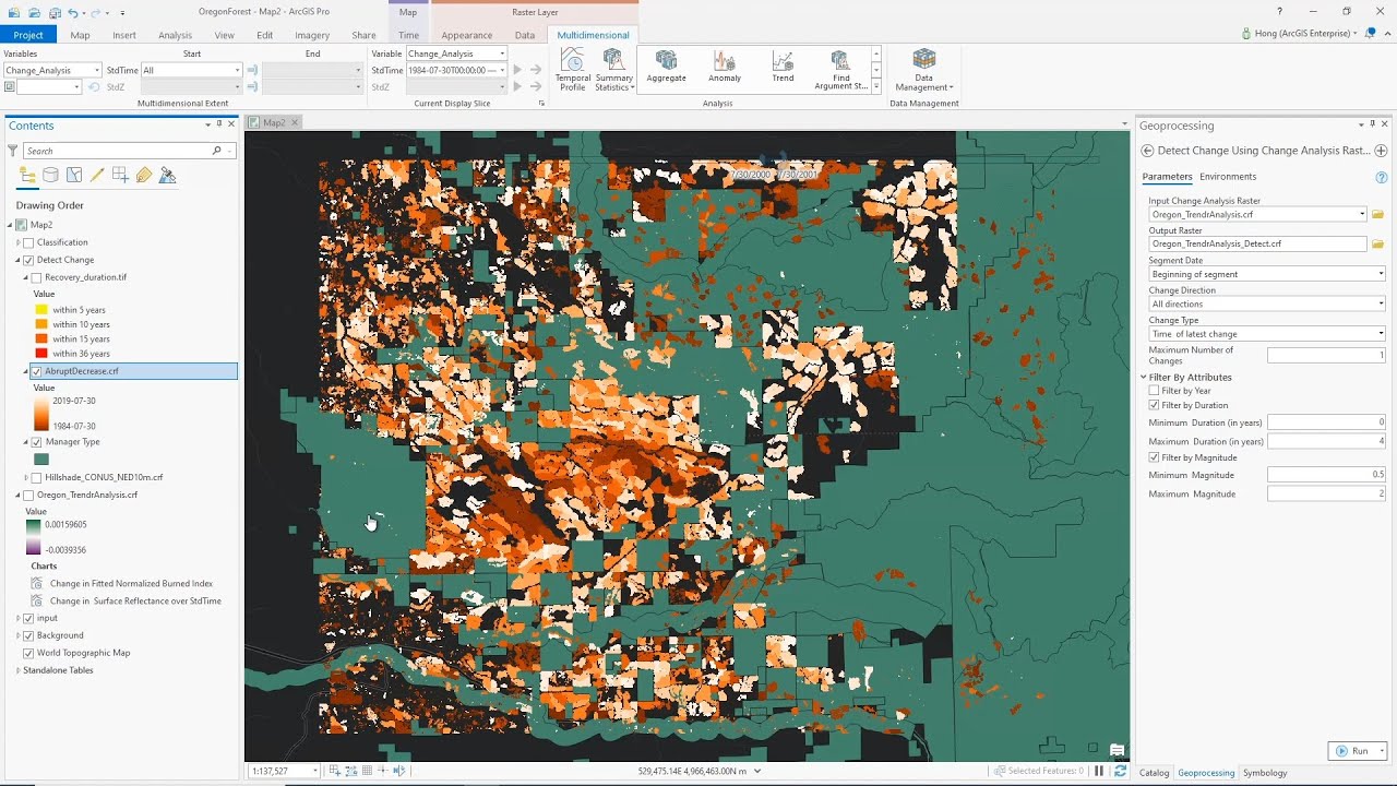 Change Detection with LandTrendr