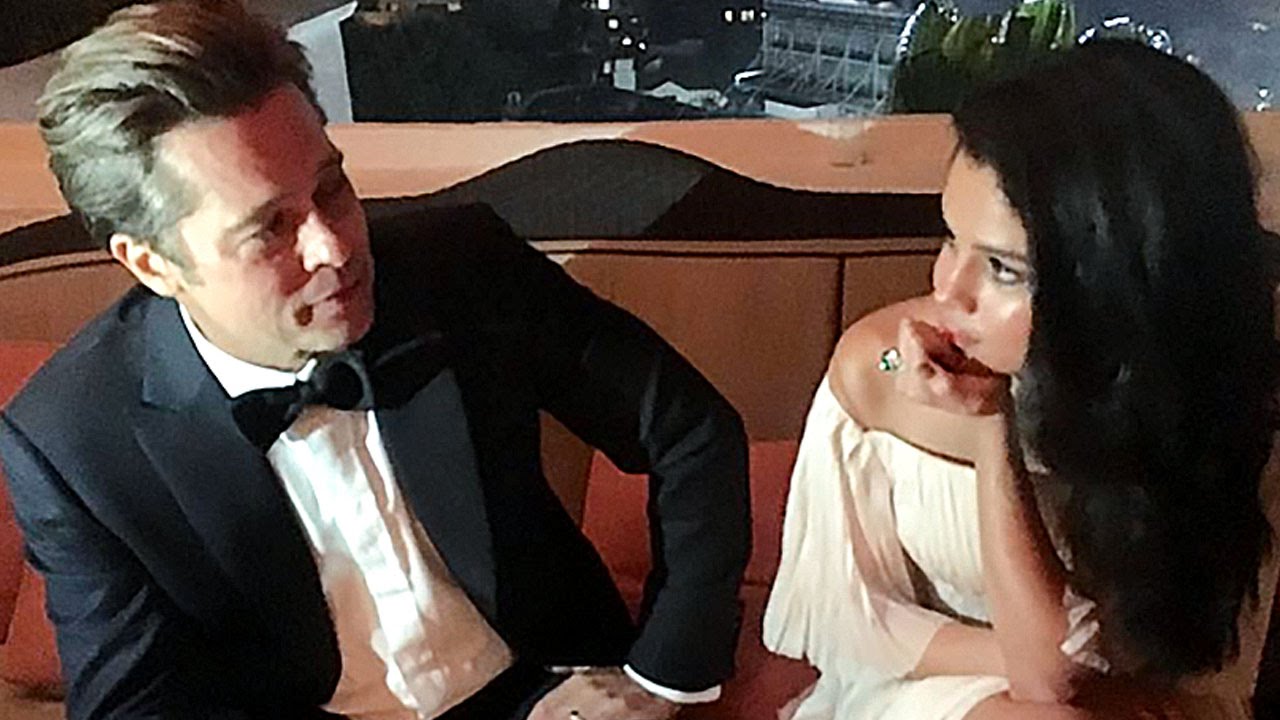 Selena Gomez Gets Cozy With Brad Pitt at Golden Globes Afterparty