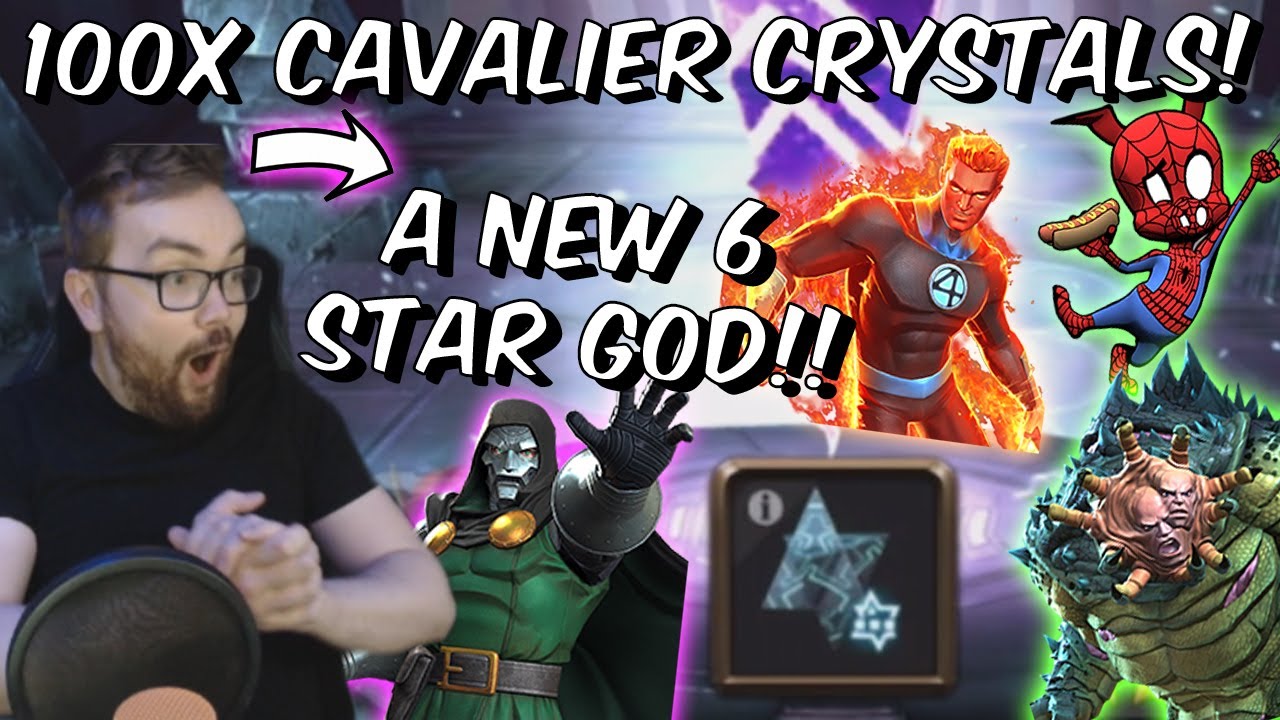 100x 6 Star Cavalier Crystal Opening - A NEW 6 STAR GOD?! CEO & THEN?! - Marvel Contest of Champions