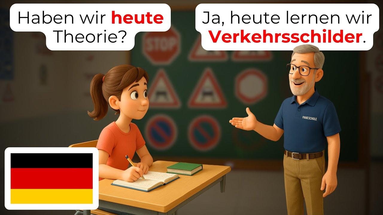 🇩🇪 Автошкола: Реальные Немецкие Разговоры | A1-A2 | Изучайте Немецкий для Начинающих